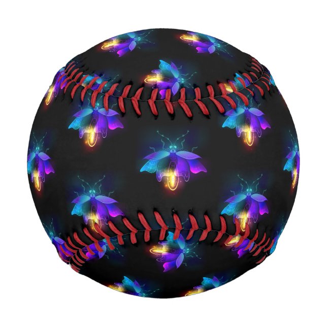 Balle De Baseball Neon Firefly sur noir (Devant)