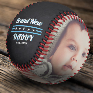 Balle De Baseball "Neuf" tendance Papa 2 Photo Keepsaké