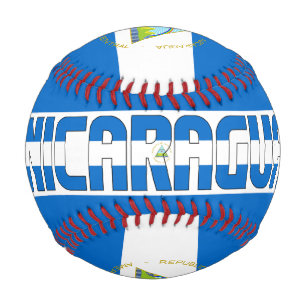 Balle De Baseball Nicaragua Drapeau et blason Patriotique