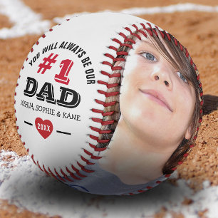 Balle De Baseball No.1 Papa Toujours Photo Collage   FÊTE DES PÈRES