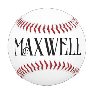 Balle De Baseball Noir Bold Moderne Typographie Monogramme