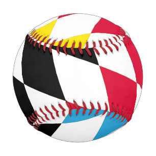 Balle De Baseball Noir rouge jaune Bavaria Motif Drapeau Diamant