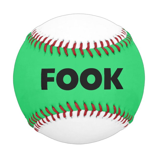 Balle De Baseball Noir sur base-ball vert (Devant)