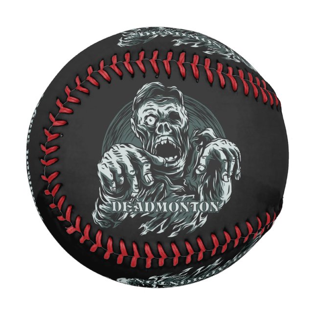 Balle De Baseball Nom et texte personnalisés baseball DEADMONTON (Dos Droite)