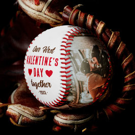 Balle De Baseball Notre première Saint Valentin Ensemble 2 Photos