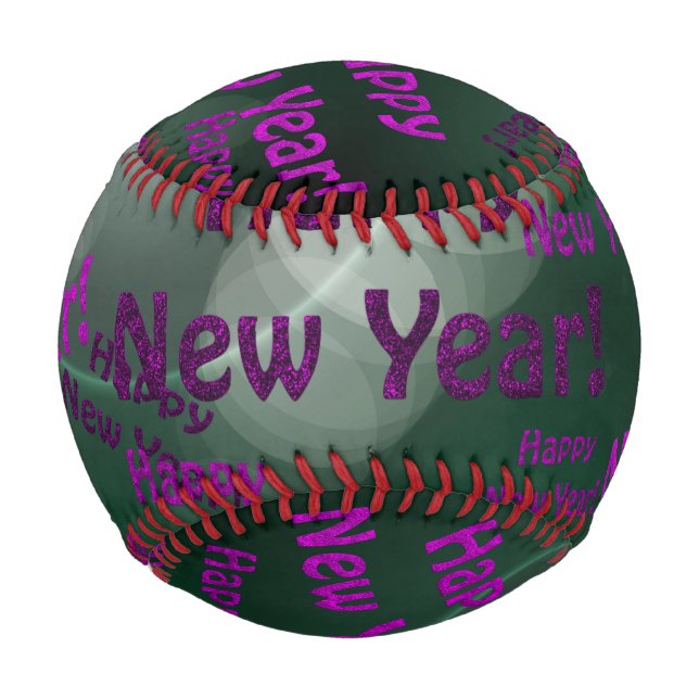 Balle De Baseball nouvelle année heureuse (Dos)