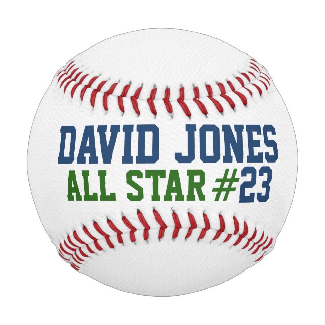 Balle De Baseball Numéro Uniforme De Baseball En Blanc (Devant)