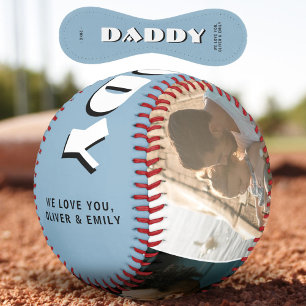 Balle De Baseball Papa Bleu Poussiéreux Fête des Pères 3 Collage Pho