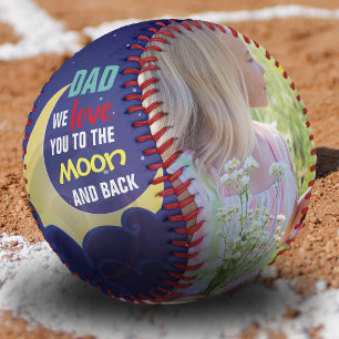 Balle De Baseball Papa T'Aime Sur La Lune Et De Retour   Collage de 
