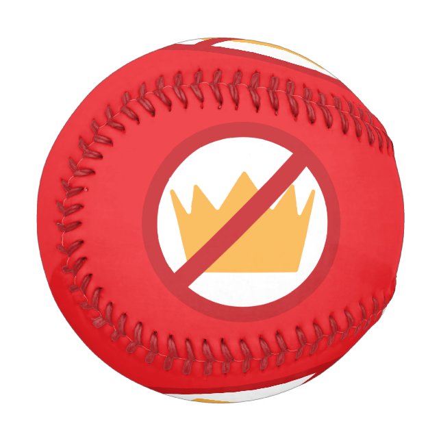 Balle De Baseball PAS DE ROIS ! Rouge anti-Trump (Devant Gauche)