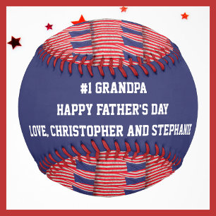 Balle De Baseball Patriotic Baseball #1 Grand-père, Fête des père