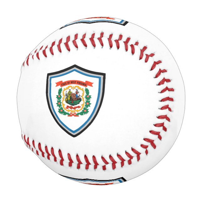 Balle De Baseball Pavillon de la Virginie-Occidentale (Devant Droite)