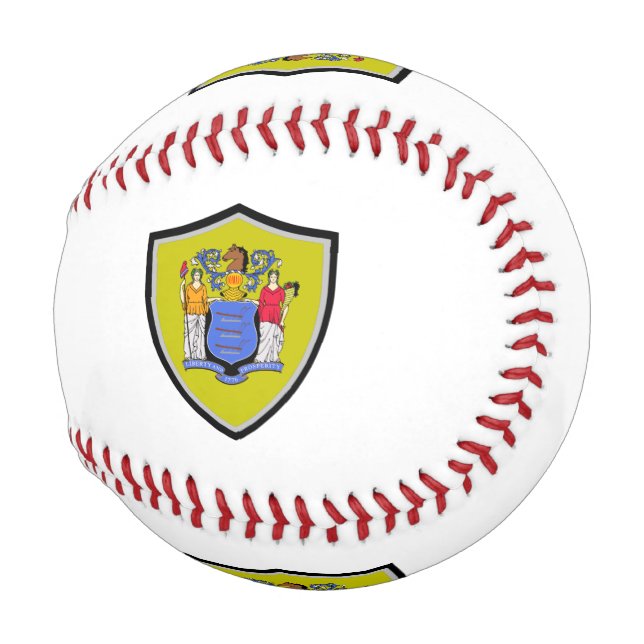 Balle De Baseball Pavillon du New Jersey de baseball (Devant Droite)