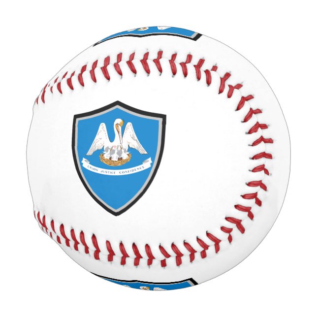 Balle De Baseball Pavillon Louisiane de baseball (Devant Droite)