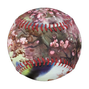 Balle De Baseball Paysage de peinture aquarelle