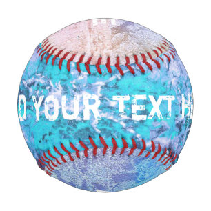 Balle De Baseball Peinture couleur rose grunge bleu + vos idées