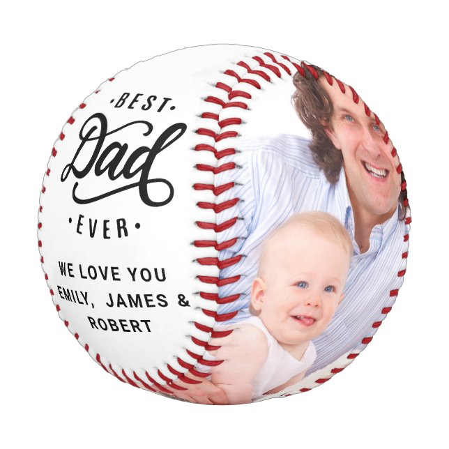 Balle De Baseball Personnalisé Personnalisé Papa Fête des pères Phot (Angle)