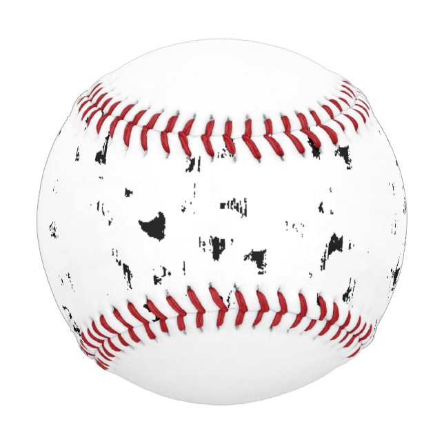 Balle De Baseball photo en noir et blanc de gouttes de pluie (Devant)