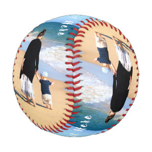 Balle De Baseball Photo et texte personnalisés - Votre propre design