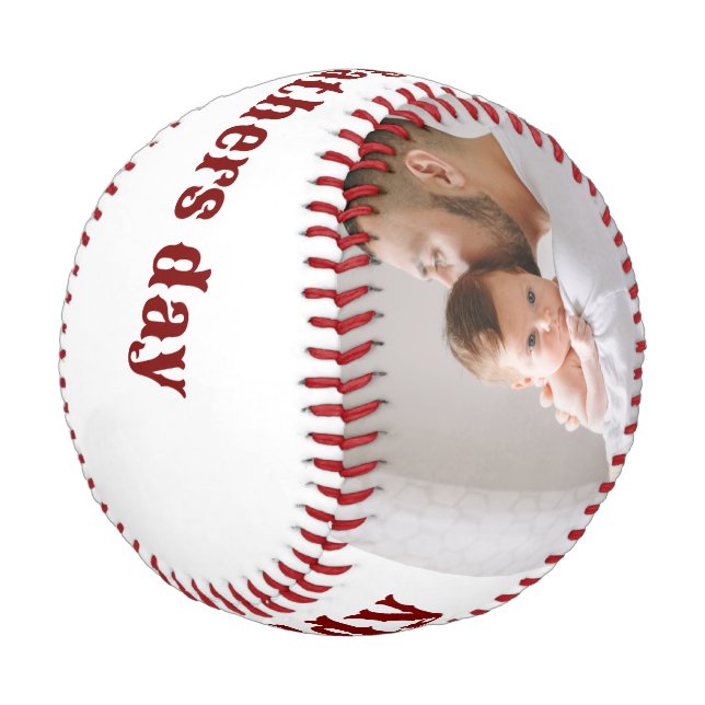 Balle De Baseball photo personnalisée 2 keepsaké Baseball (Angle)