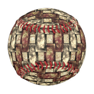 Balle De Baseball Pièces rectangulaires sculptées et tachetées, roug
