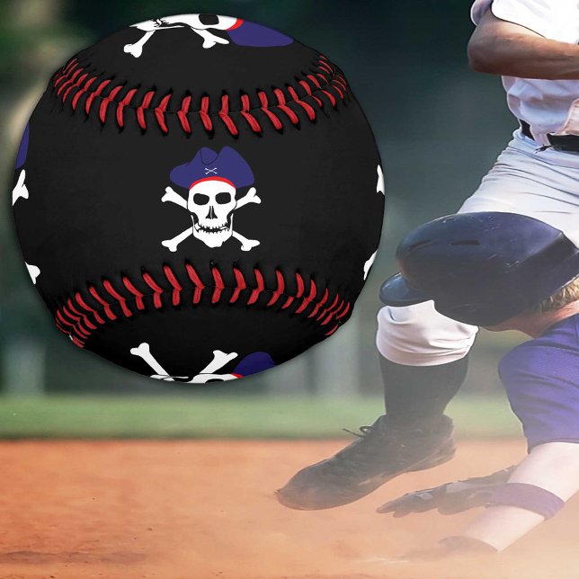 Balle De Baseball Pirates Drapeau & Capitaine Jack / Sport pirate (Créateur téléchargé)