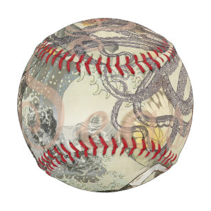Balle De Baseball Plage de la Pieuvre Antique Steampunk Côté