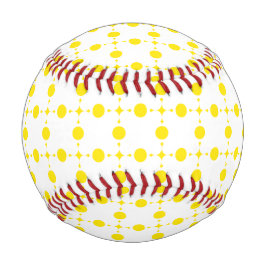 Balle De Baseball Pois Jaunes, Motif Polka Dot, Points, Pots