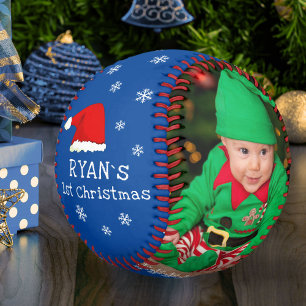 Balle De Baseball Première photo de Noël du Père Noël