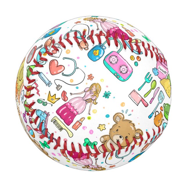 Balle De Baseball Princesse, Château et Accessoires (Dos Droite)