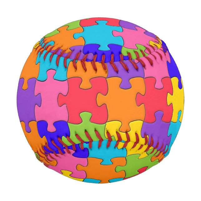 Balle De Baseball Puzzle coloré (Devant)