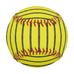 Balle De Baseball rayures jaunes et noires
