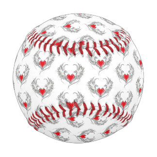 Balle De Baseball Red Angel Coeur avec ailes