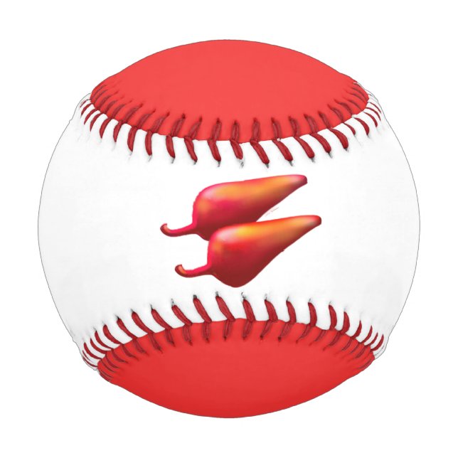 Balle De Baseball Red Chili Peppers baseball blanc et rouge (Devant)