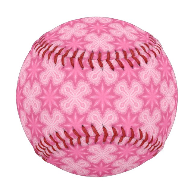 Balle De Baseball Rose Et Blanc (Devant)