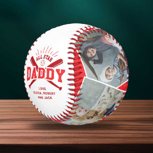 Balle De Baseball Rouge « All Star Papa » personnalisé