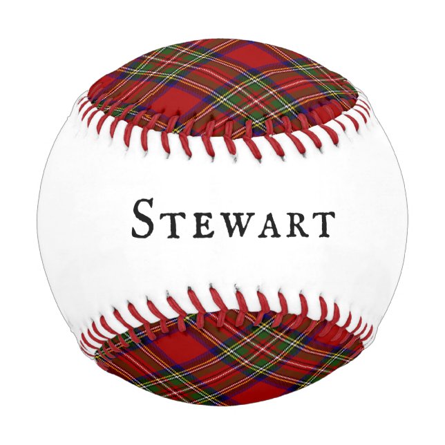 Balle De Baseball Royal Stewart Tartan Plaid Clan écossais Motif (Dos)