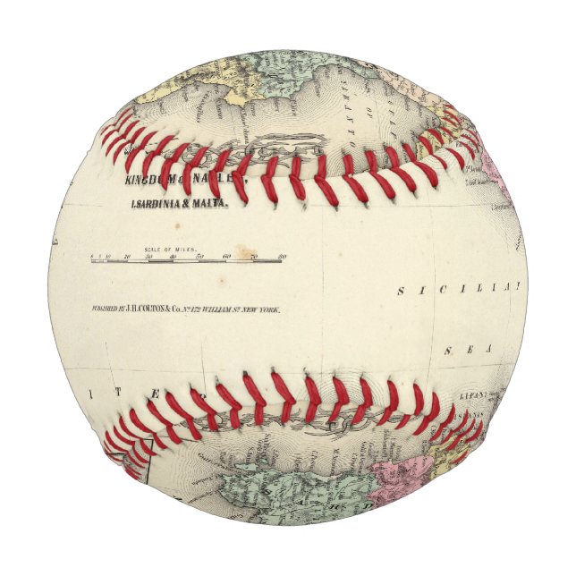 Balle De Baseball Royaume d'Italie du Sud de Naples (Devant)