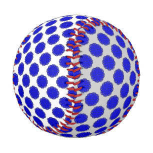 Balle De Baseball Ruban de fleurs bleues par Kenneth Yoncich