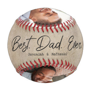 Balle De Baseball Russe Deux Photo Meilleur Papa Jamais Baseball Vin