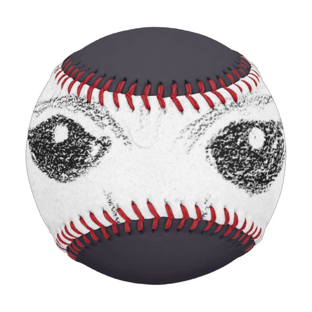 Balle De Baseball Sassy Cat Eyes Baseball (Devant)