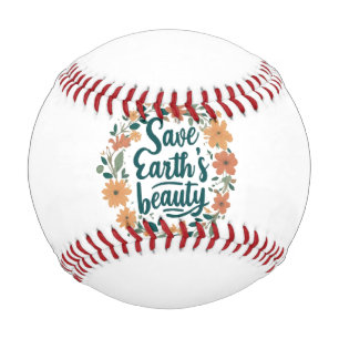 Balle De Baseball Sauvez la beauté de la Terre
