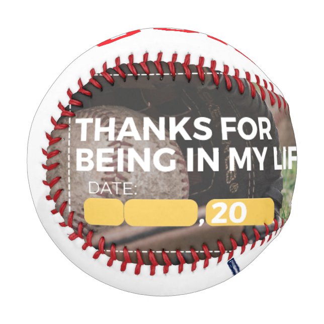 Balle De Baseball Script cadeau personnalisé (Devant Gauche)