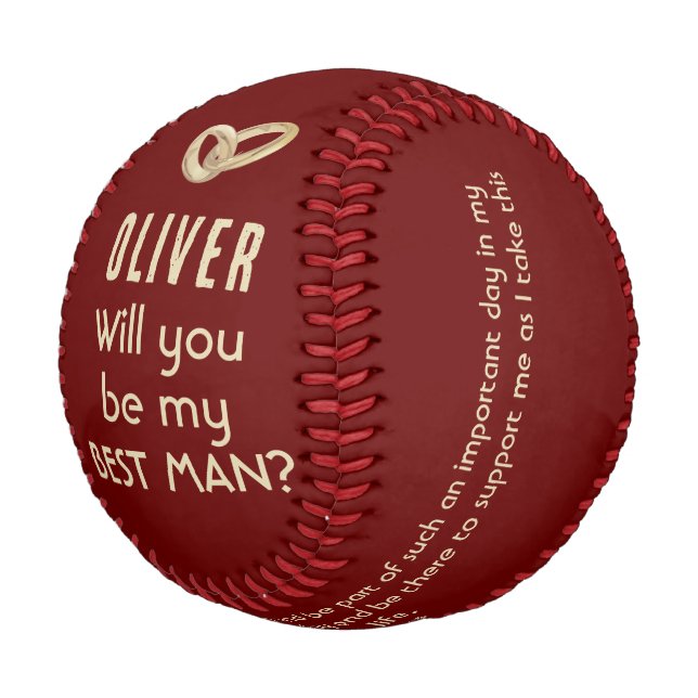 Balle De Baseball Serez-vous mon meilleur nom personnalisé (Angle)