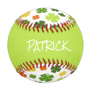 Balle De Baseball Shamrock irlandais NOM Jour de la Saint Patrick sp