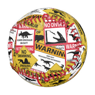 Balle De Baseball Signes de prudence Dinosaure