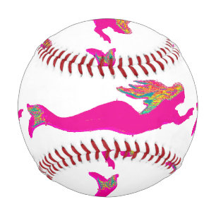Balle De Baseball sirènes roses nager n'importe quel arrière - pla
