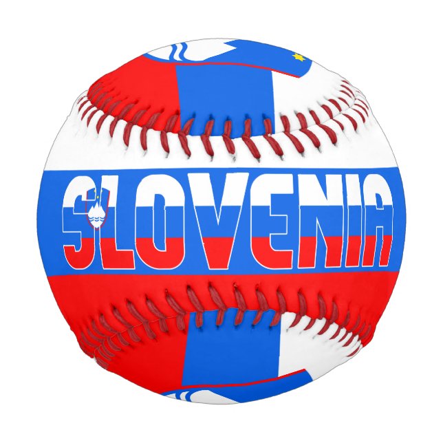 Balle De Baseball Slovénie Drapeau et blason Patriotique (Devant)