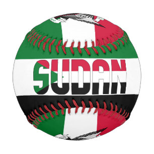 Balle De Baseball Soudan Drapeau et blason Patriotique