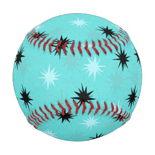 Balle De Baseball Starbursts Turquoise atomique